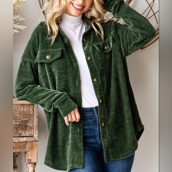 7th Roy Soft Chenille Shacket - Picture 1 of 3